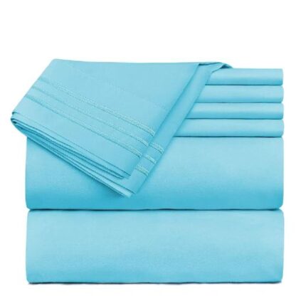 beach blue bed sheet set