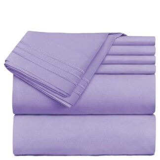 lilac light purple bed sheet set