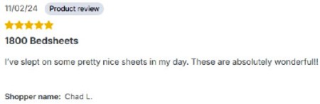 review of 1800bedsheets bed sheet sets by Chad L